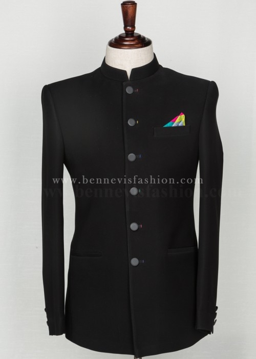 Blue Terry Rayon Mens Jodhpuri Suit