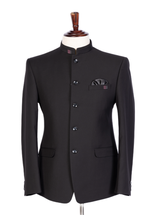 Classic Matte Black Jodhpuri Bandhgala for Men