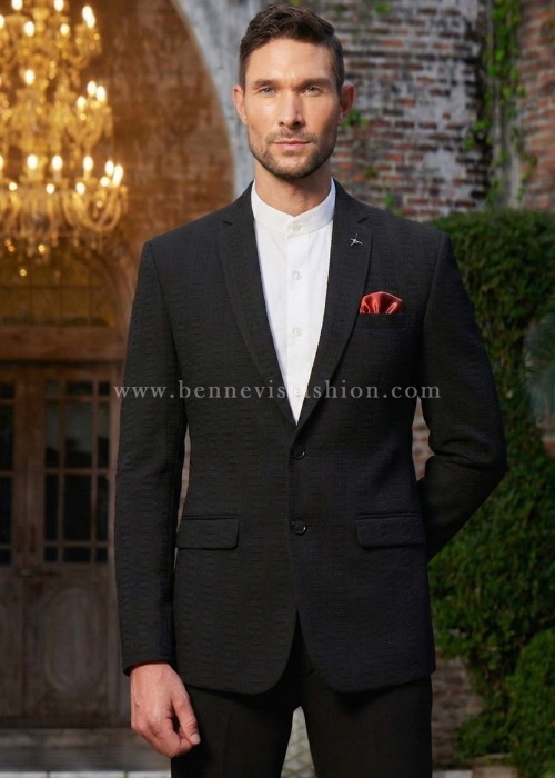 Black Premium-Finish Blazer for Men