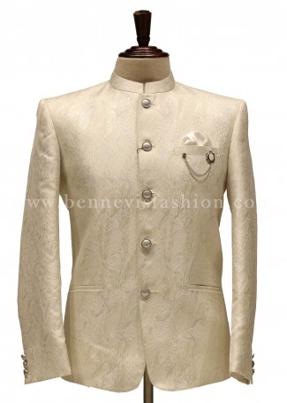 Off White Jodhpuri Suit for Men