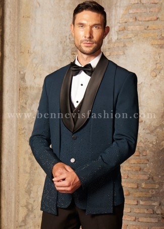 Teal Daimond Designer Tuxedo For Men