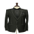 Black Saddle Stitch Blazer for Men
