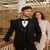 Embroidered Black Tuxedo Suit for Men