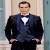 Navy Blue Velvet Embellished Tuxedo Suit for Men