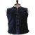 Classic Blue Velvet Stripe Zipper Waistcoat for Men [Bomber Jacket]