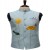 Sea Green Floral Motif Vest for Men