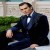 Navy Blue Velvet Embellished Tuxedo Suit for Men