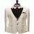 White Jacquard Opulent Finish Tuxedo Suit for Men