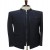 Jet Blue Shimmer Crepe Zipper 3 Piece Jodhpuri for Men