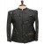 Charcoal Black Textured Abstract Beadwork Jodhpuri Suit for Men
