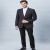 Black Saddle Stitch Blazer for Men