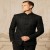 Black Floral-Lace Hand-Embroidered Jodhpuri for Men