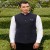 Blue Classic Jute Bandhgala Waistcoat for Men