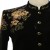 Inky Black Velvet Floral Embroidered Jodhpuri for Men
