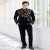 Black Velvet Gold Sequin Embroidered Jodhpuri  For Men