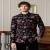 Black Velvet Multi Floral Embroidered Jodhpuri Suit For Men